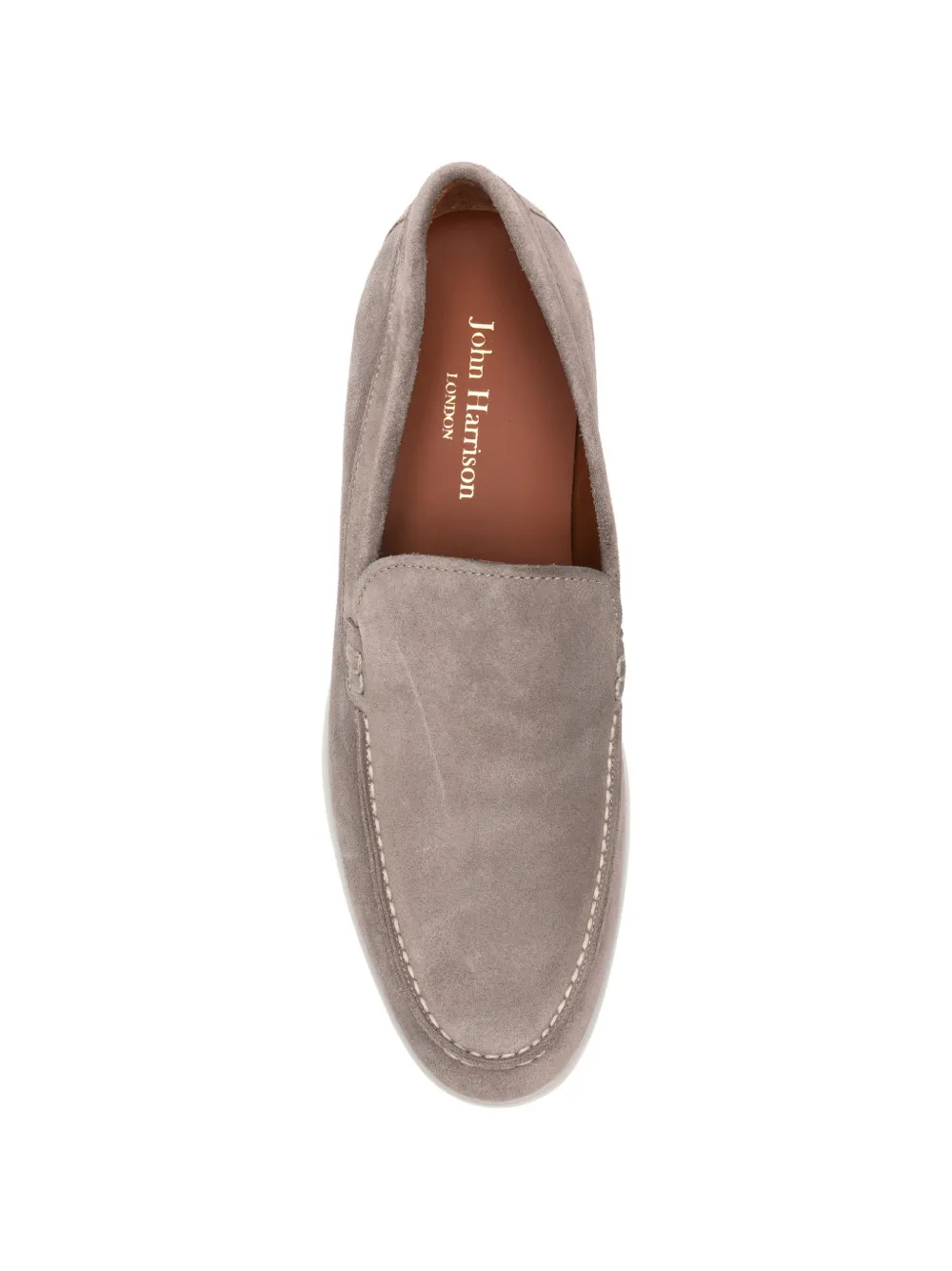 JOHN HARRISON suede slip-on loafers Beige