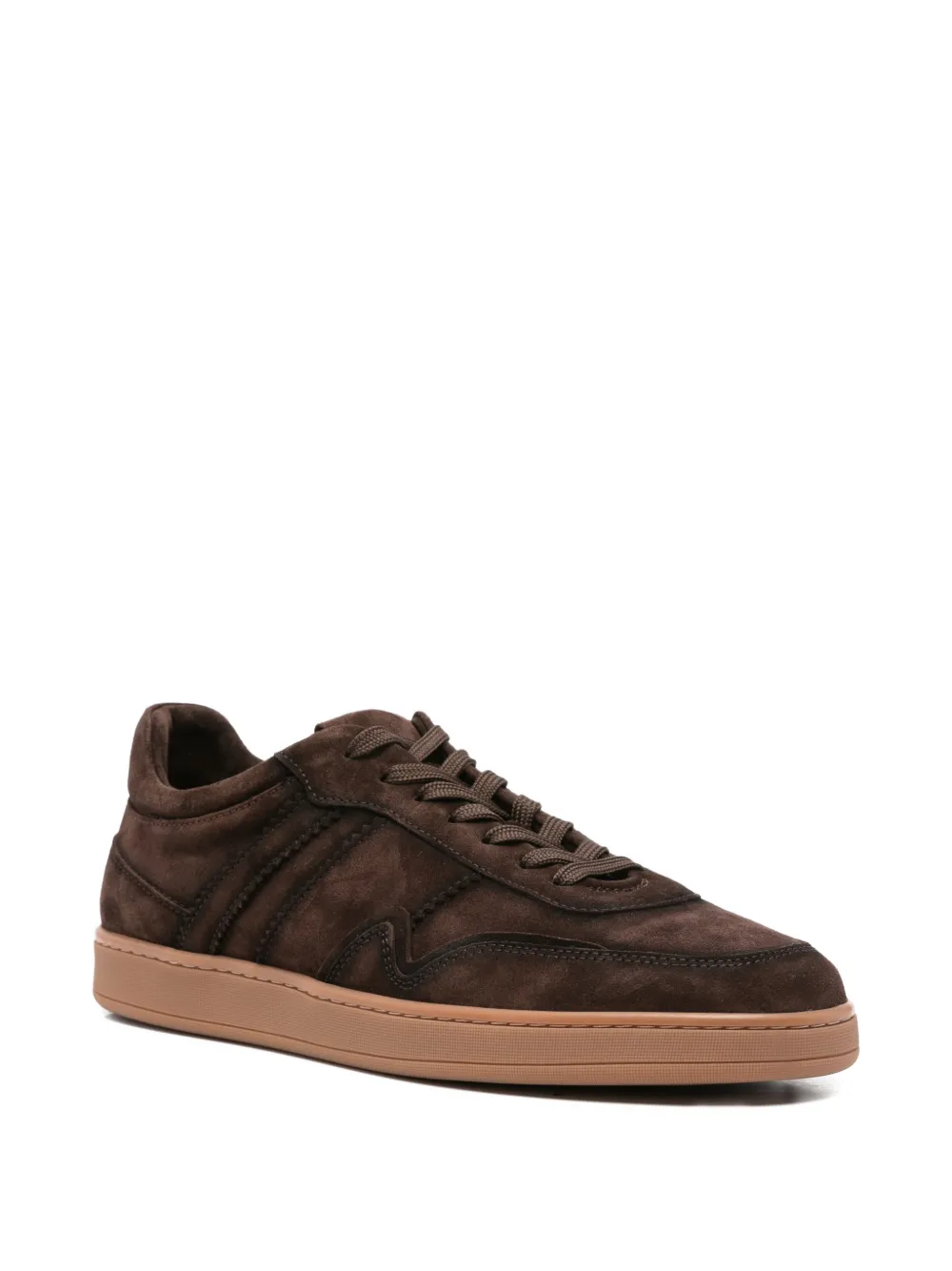 JOHN HARRISON suede panelled sneakers Bruin