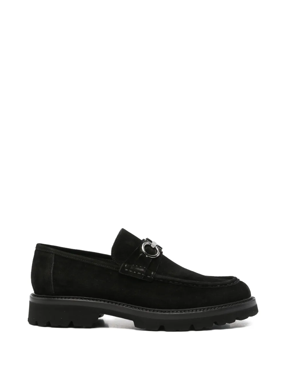 JOHN HARRISON suede lug-sole loafers - Nero