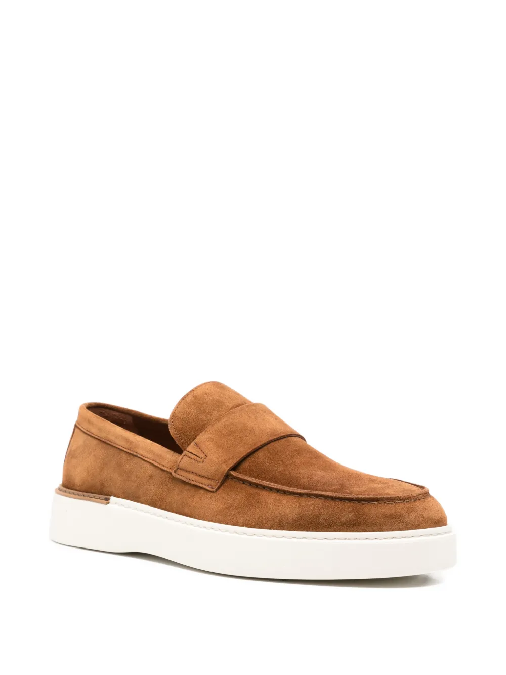 JOHN HARRISON suede slip-on loafers Bruin