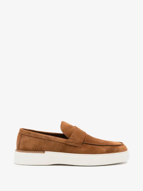JOHN HARRISON suede slip-on loafers