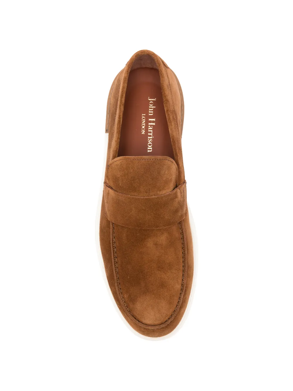JOHN HARRISON suede slip-on loafers Bruin