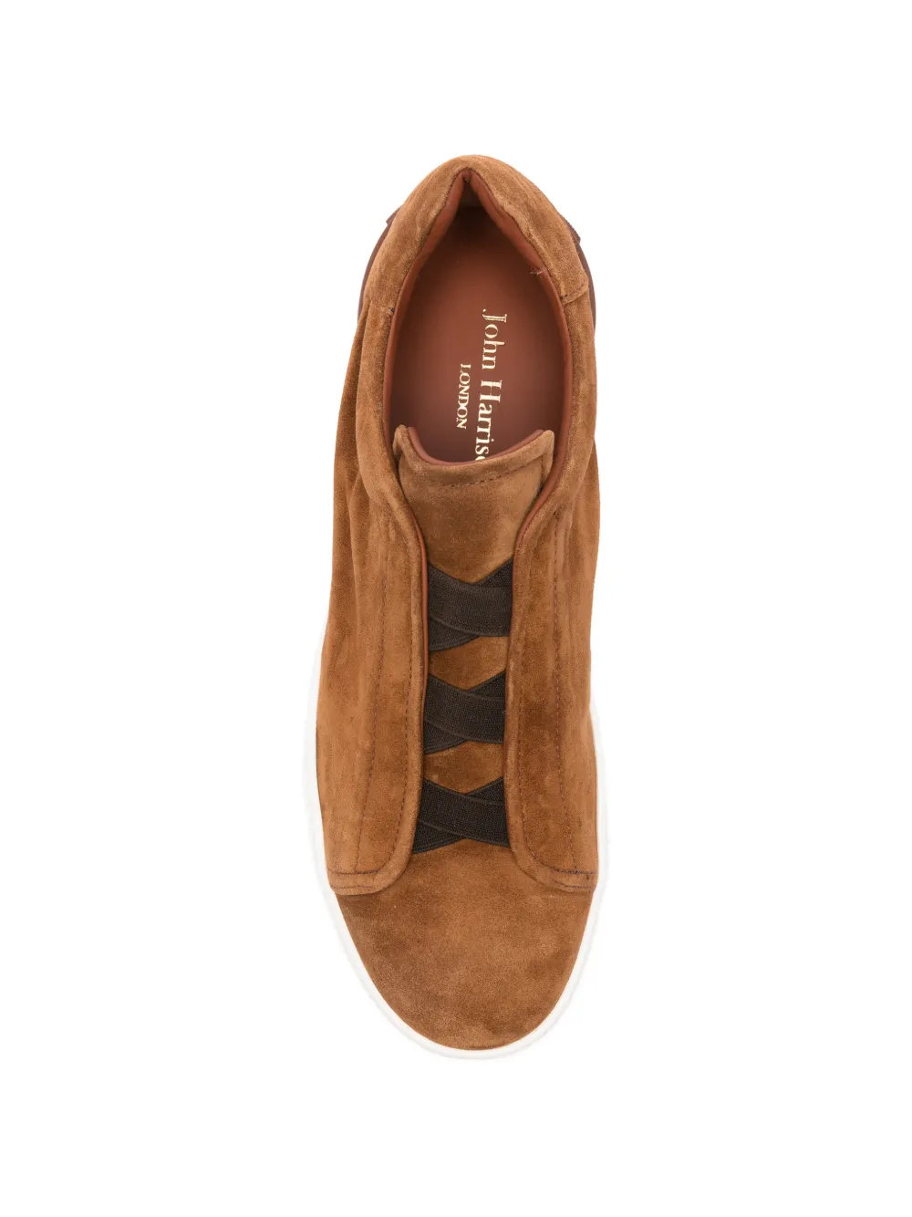 JOHN HARRISON suede slip-on sneakers Bruin