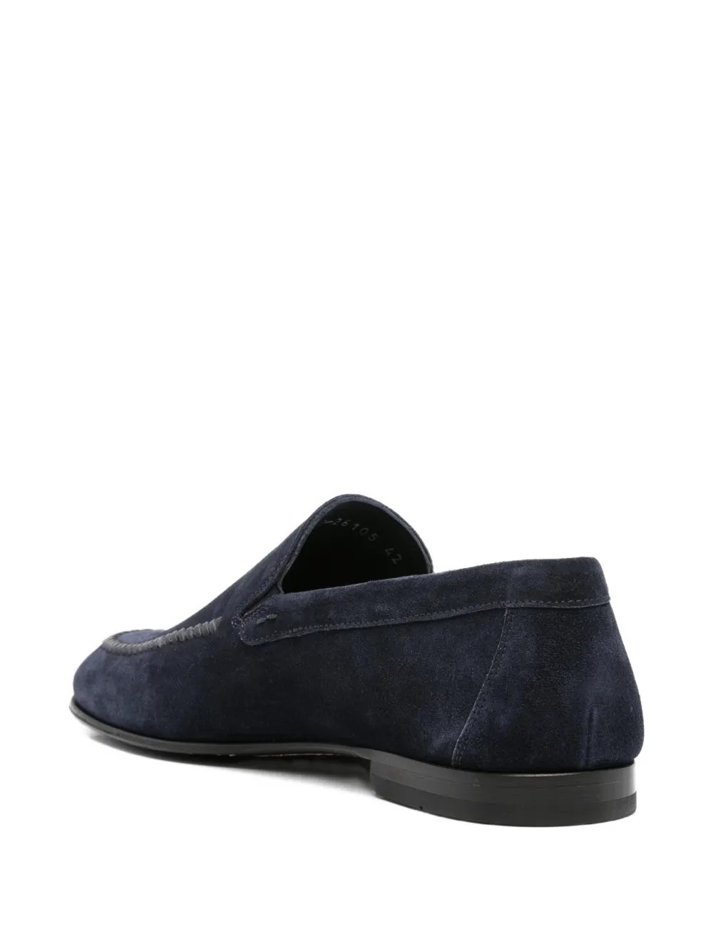 JOHN HARRISON whipstitch-trim loafers Blauw