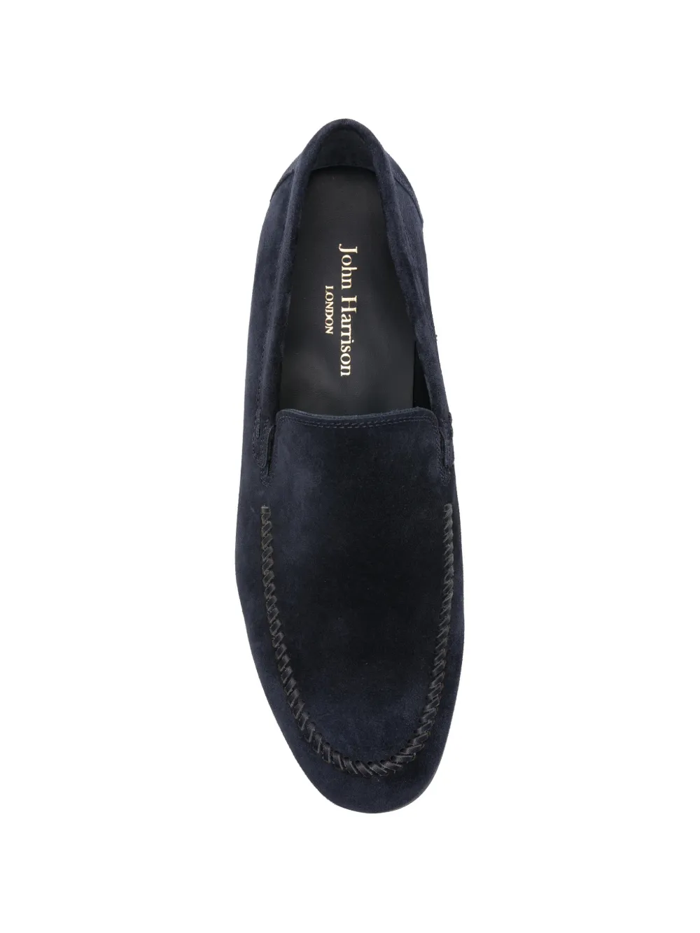 JOHN HARRISON whipstitch-trim loafers Blauw