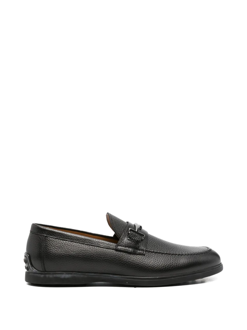 JOHN HARRISON grained-leather loafers - Nero