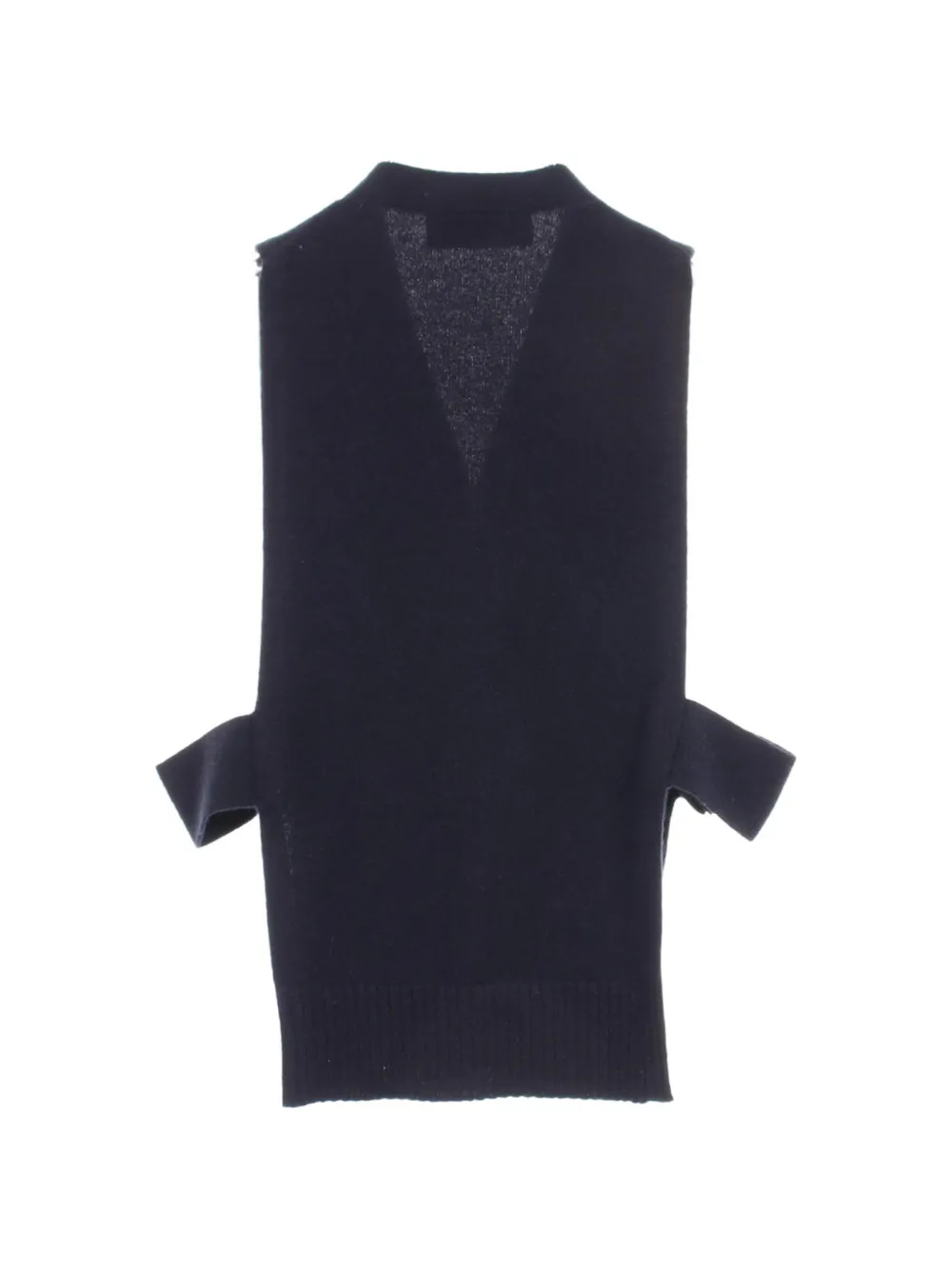 Pre-owned Miu Miu 2010s Side-open Cashmere Waistcoat In 蓝色