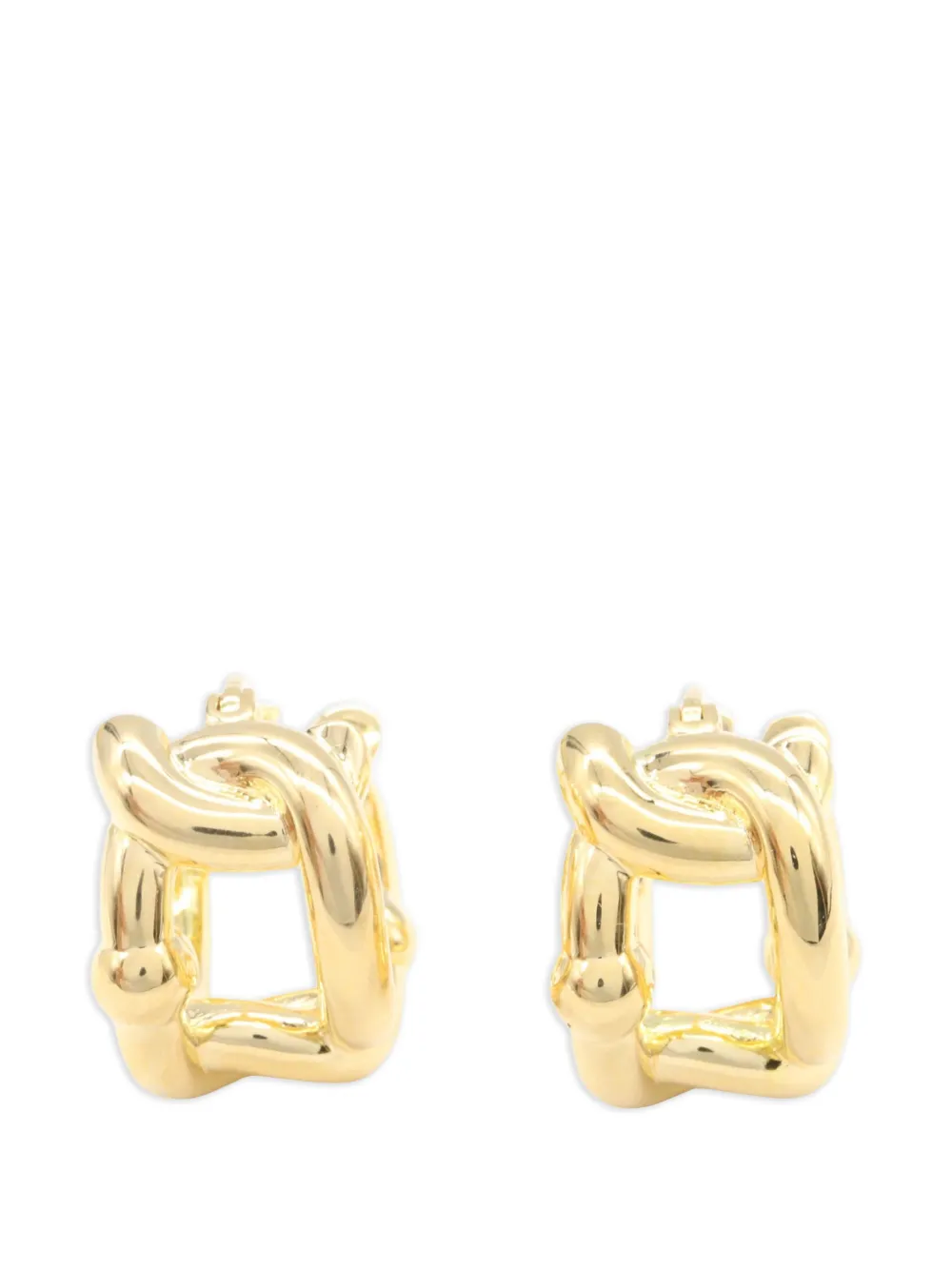 Bottega Veneta Pre-Owned 2010s knotted hoop earrings - Oro