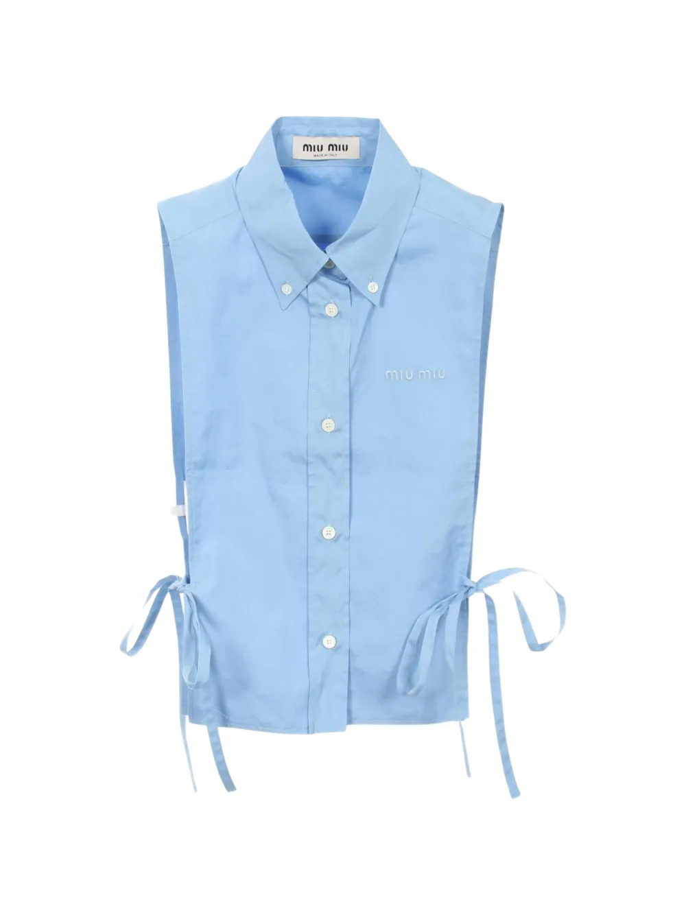 Miu Miu Pre-Owned 2010s side-tie sleeveless shirt - Blu