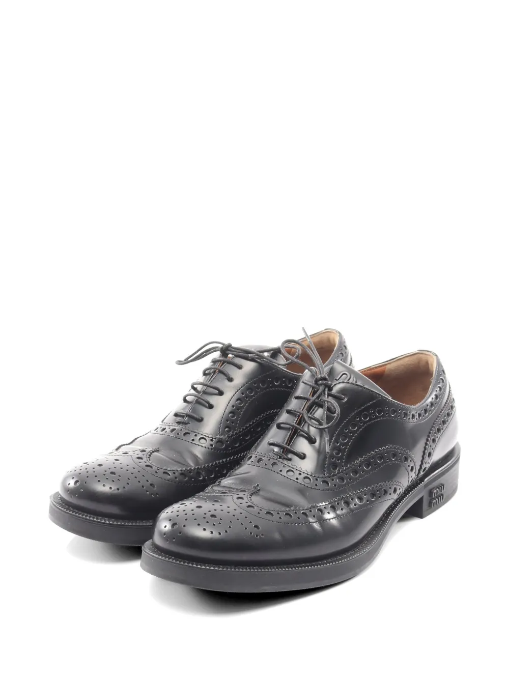Miu Miu Pre-Owned 2000s x Church's Oxford shoes - Nero