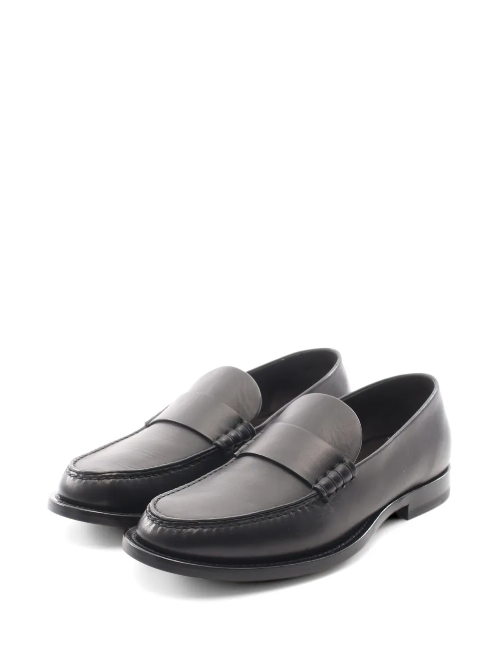 Pre-owned The Row 2010s Novus Leather Loafers In Black
