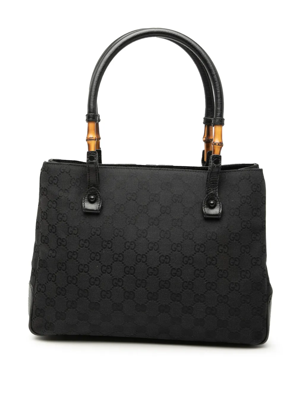 Gucci Pre-Owned 2000-2015 GG Canvas Bamboo tote bag - Nero