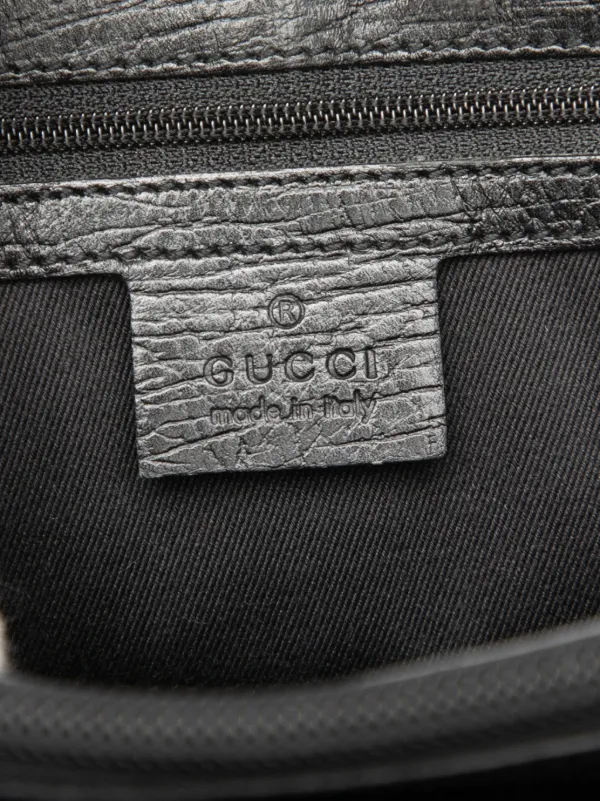 Gucci Pre-Owned 2000-2015 GG Canvas Bamboo Tote Bag | Black | FARFETCH