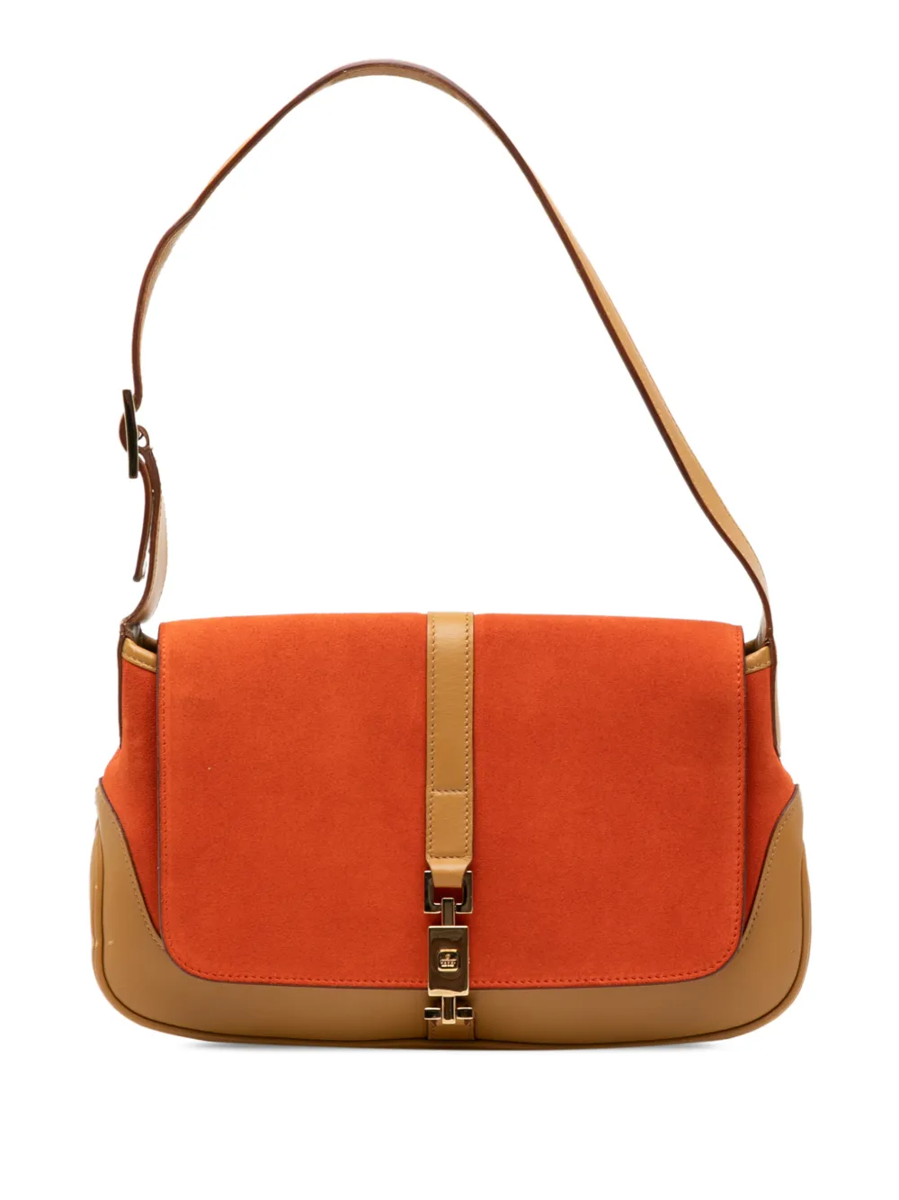 Gucci Pre-Owned 1999-2008 Suede Jackie O Flap shoulder bag - Orange