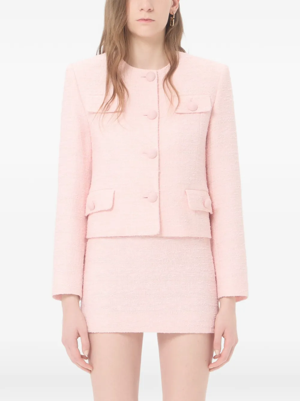 Valentino Garavani Bouclé jack met klepzak Roze