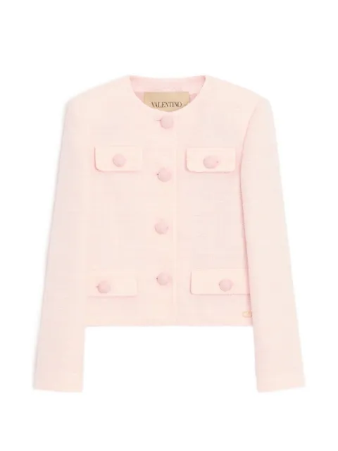 Valentino Garavani crinkle cotton tweed jacket
