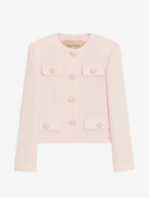 Valentino Garavani chamarra tejida de bouclé