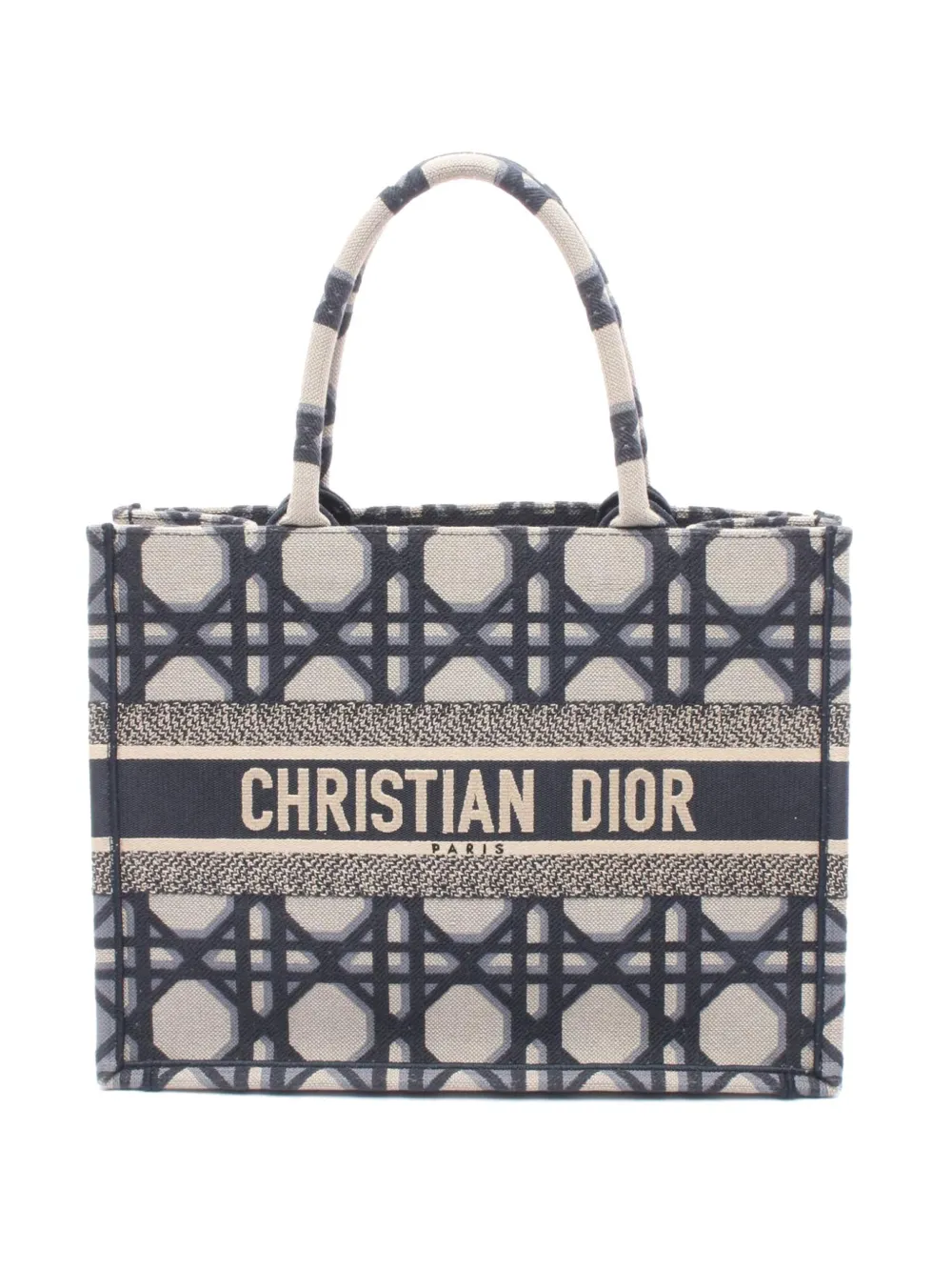 Christian Dior Pre-Owned 2010-2026 Medium Embroidered Macrocannage Book tote bag - Blau