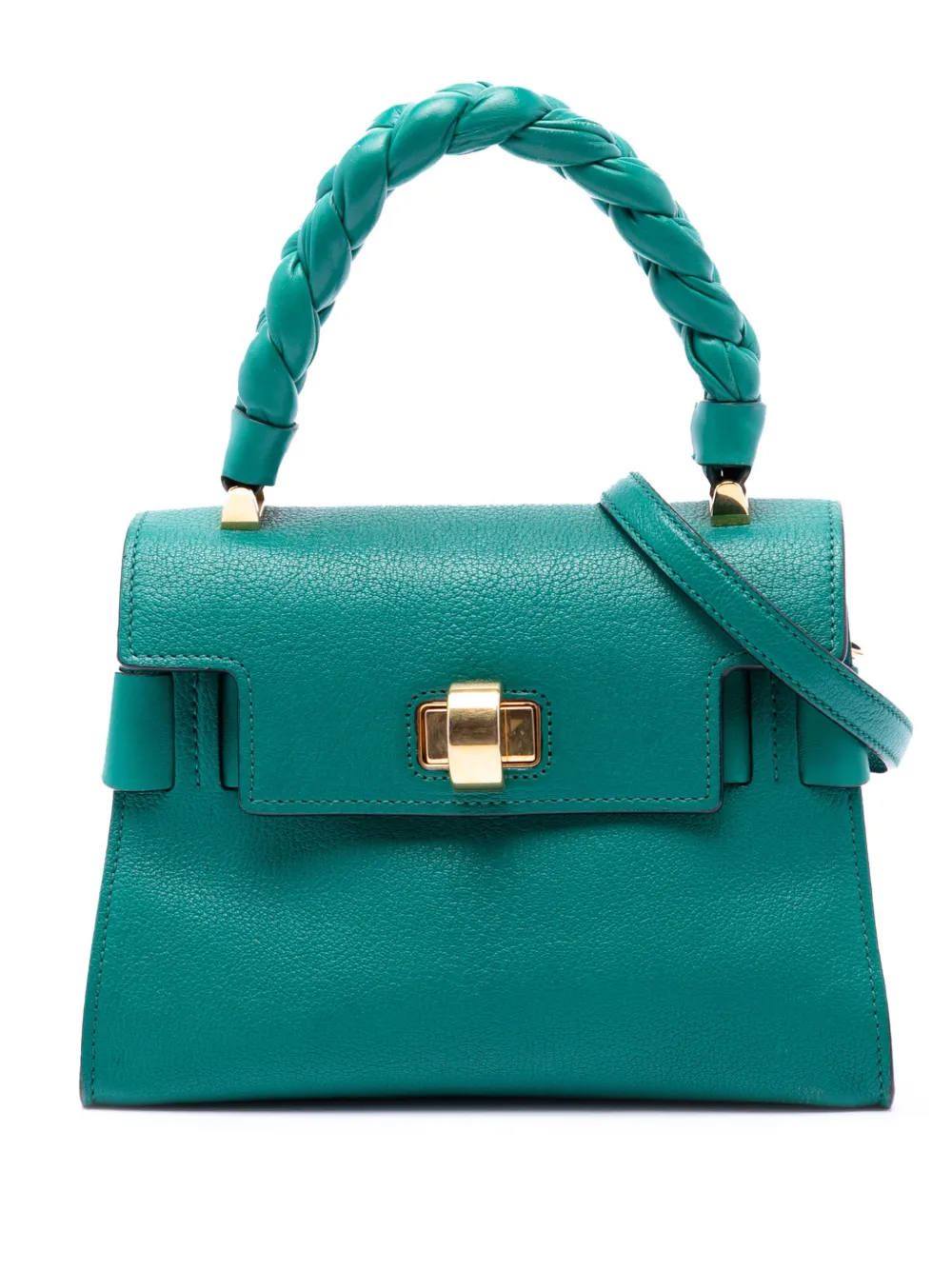 Miu Miu Pre-Owned 2010-2026 Mini Goatskin Madras Click Top Handle Bag satchel - Blu