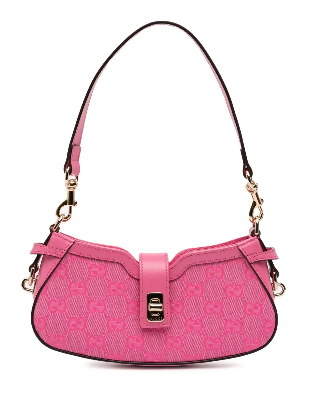 Gucci Pre-Owned 2016-2026 Mini GG Canvas Moon Side shoulder bag - Rosa