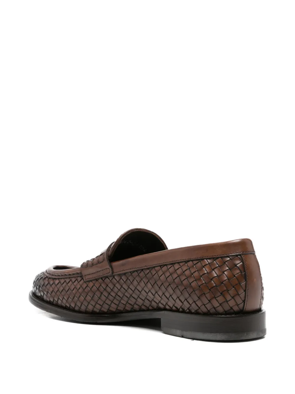 JOHN HARRISON woven leather loafers Bruin