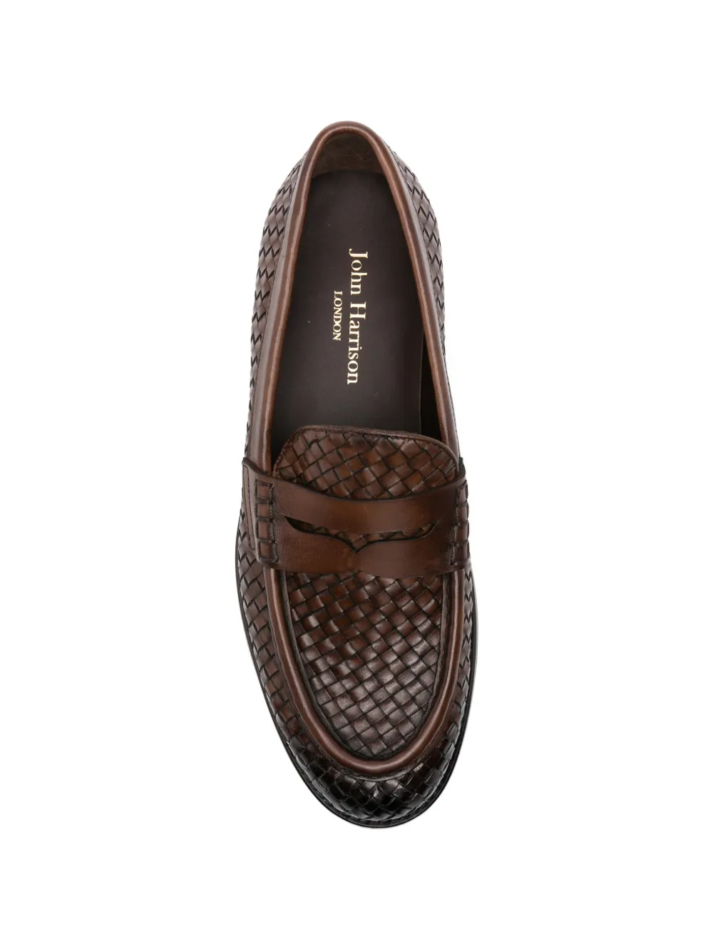JOHN HARRISON woven leather loafers Bruin