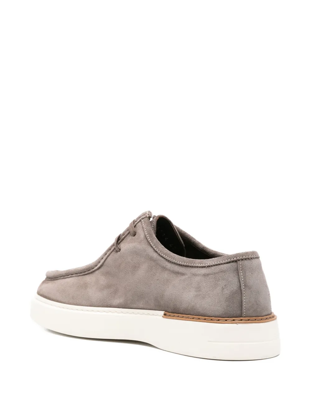 JOHN HARRISON lace-up suede loafers Grijs