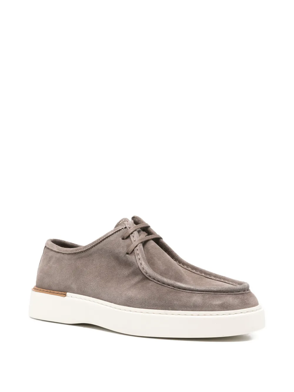 JOHN HARRISON lace-up suede loafers Grijs