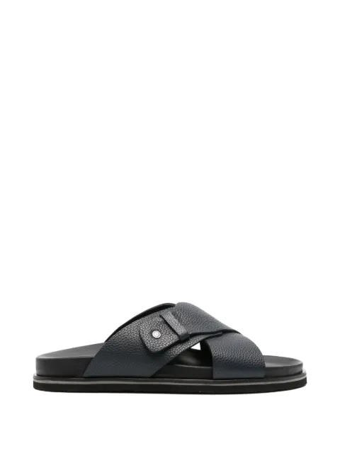 JOHN HARRISON crossover-strap leather sandals