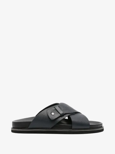 JOHN HARRISON crossover-strap leather sandals