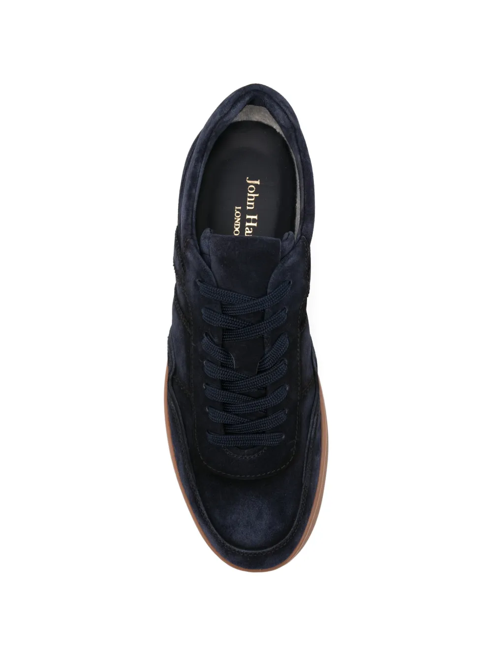 JOHN HARRISON suede panelled sneakers Blauw