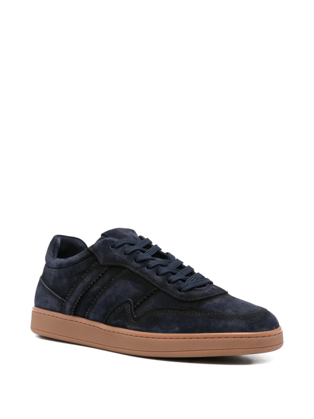 JOHN HARRISON suede panelled sneakers Blauw