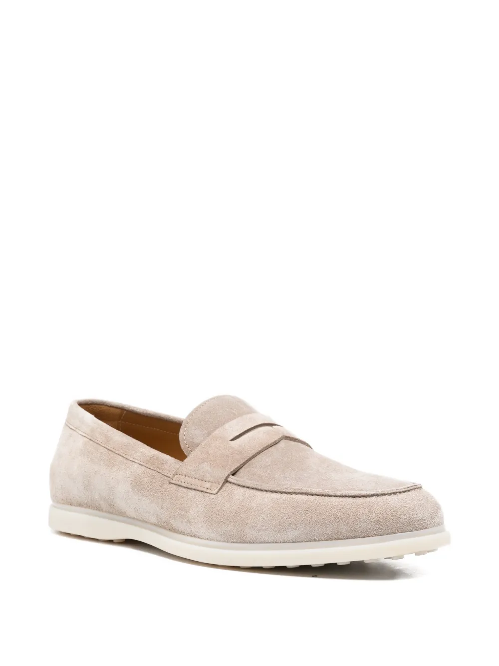 JOHN HARRISON suede loafers Beige