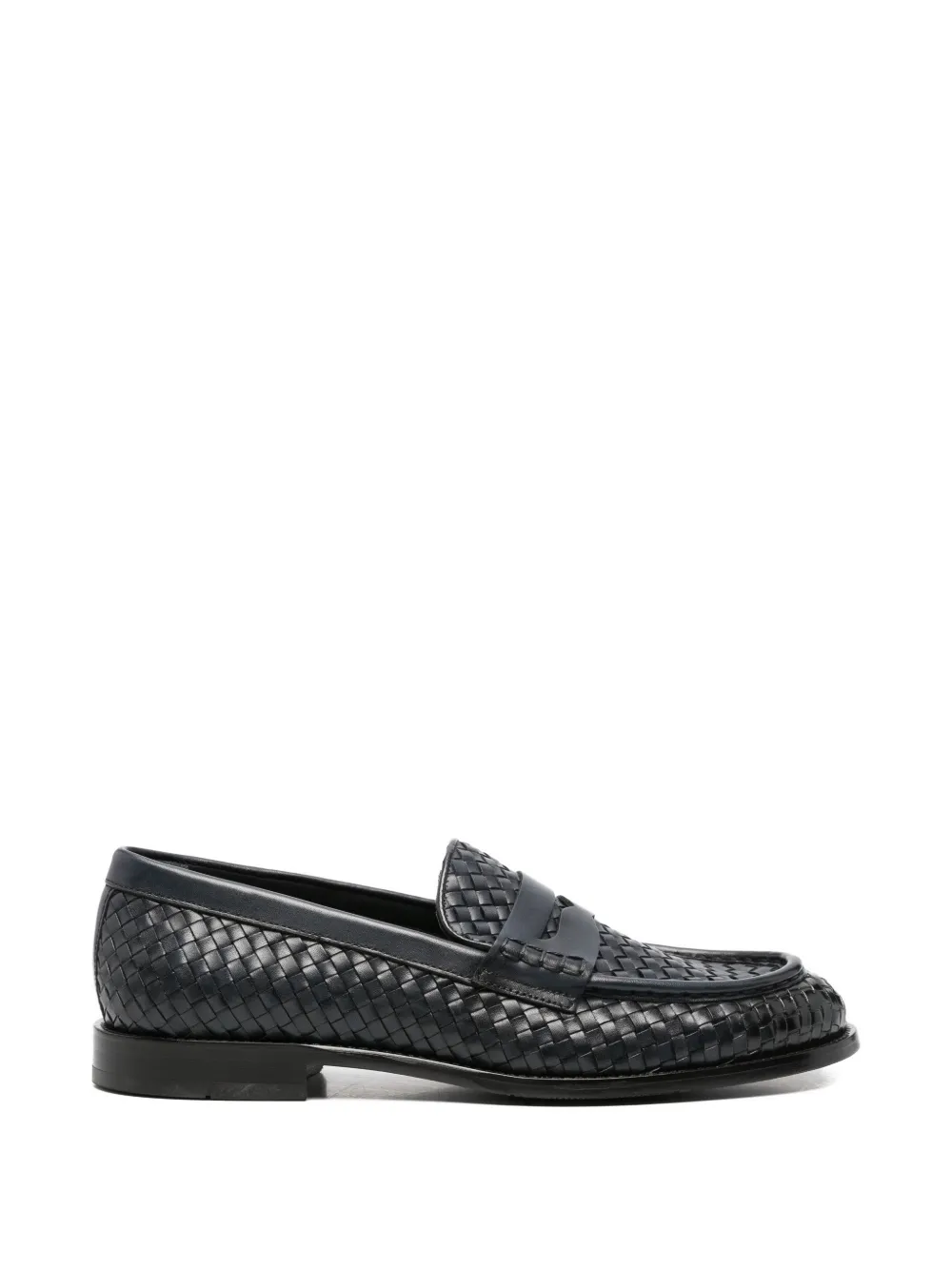 JOHN HARRISON woven penny-slot loafers - Blu