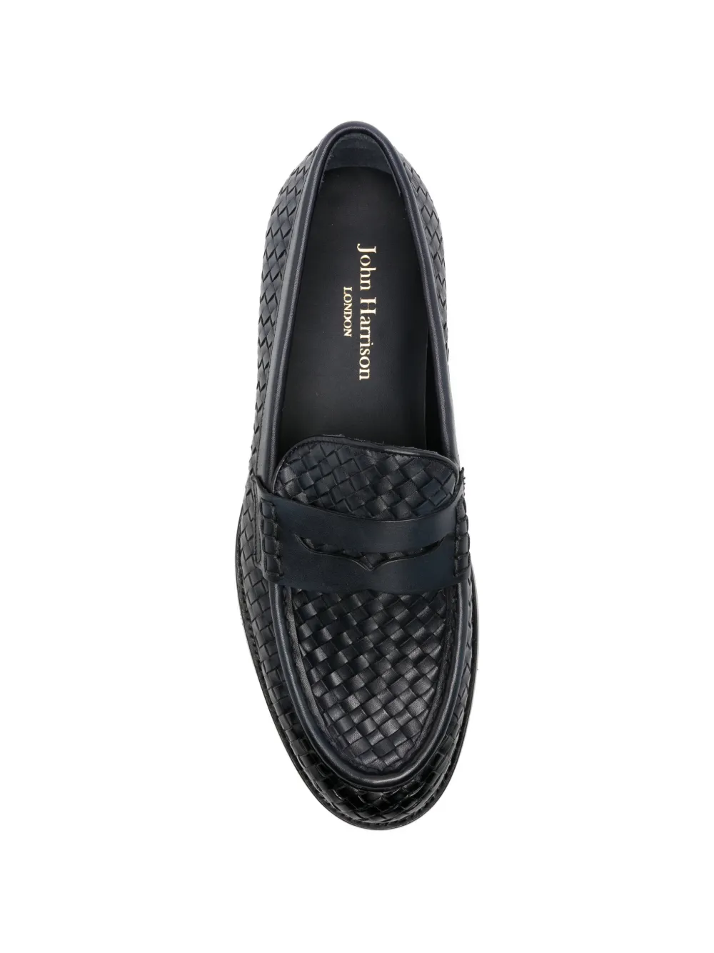 JOHN HARRISON woven penny-slot loafers Blauw