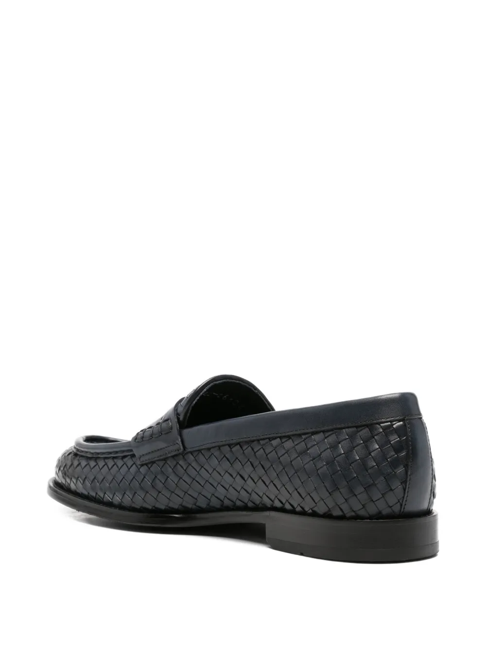 JOHN HARRISON woven penny-slot loafers Blauw