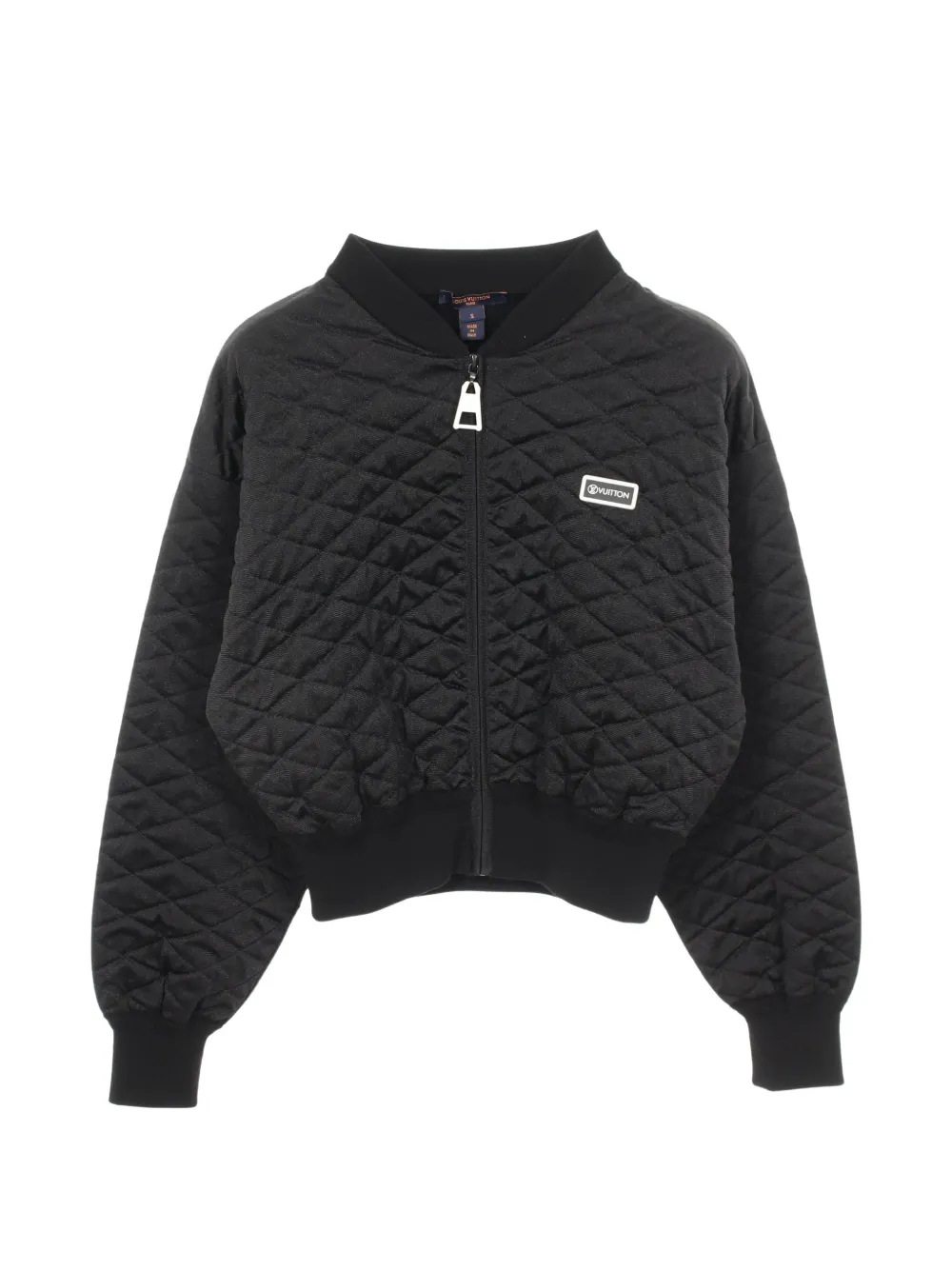 Pre-owned Louis Vuitton 2010s Diamond-knit Blouson Jacket In Black