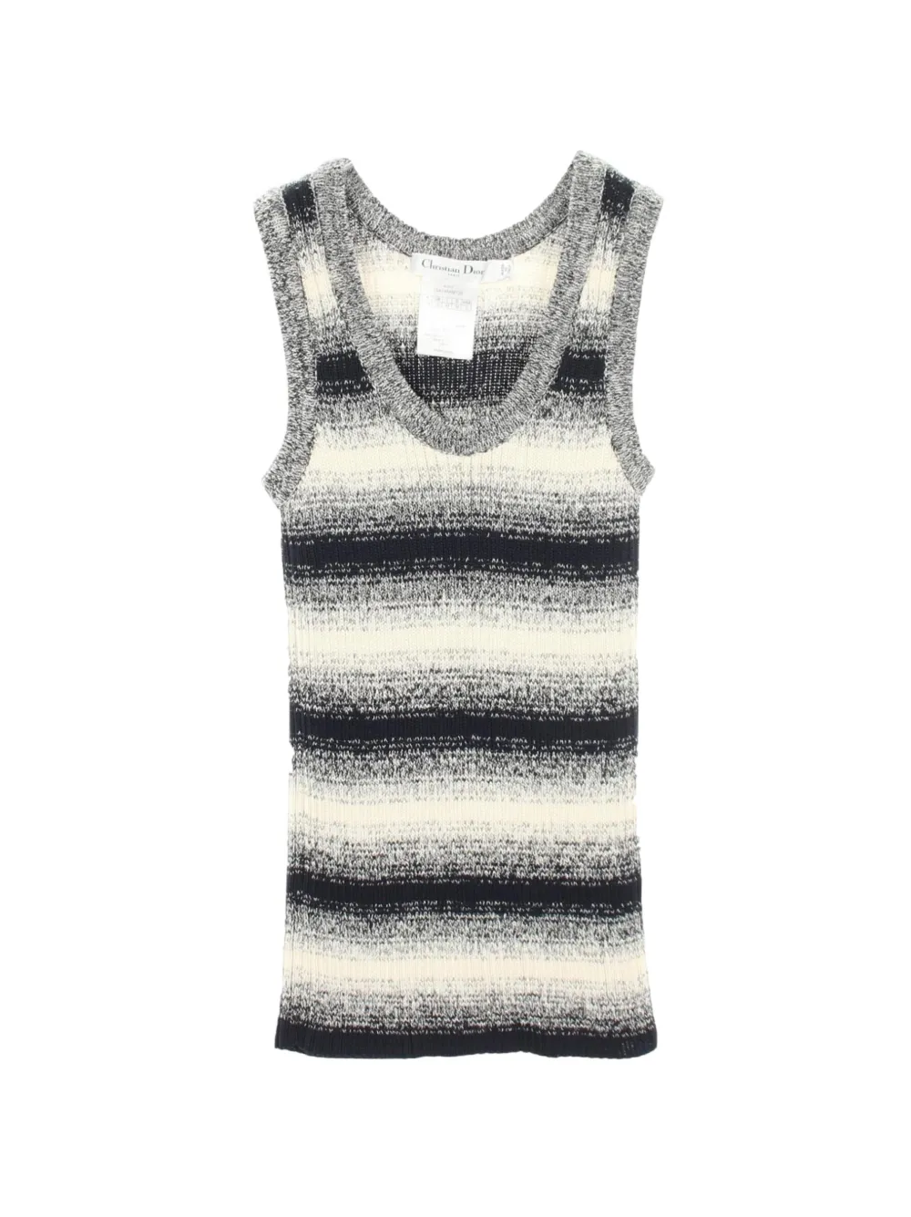 Christian Dior Pre-Owned 2010s striped tank top - Blue