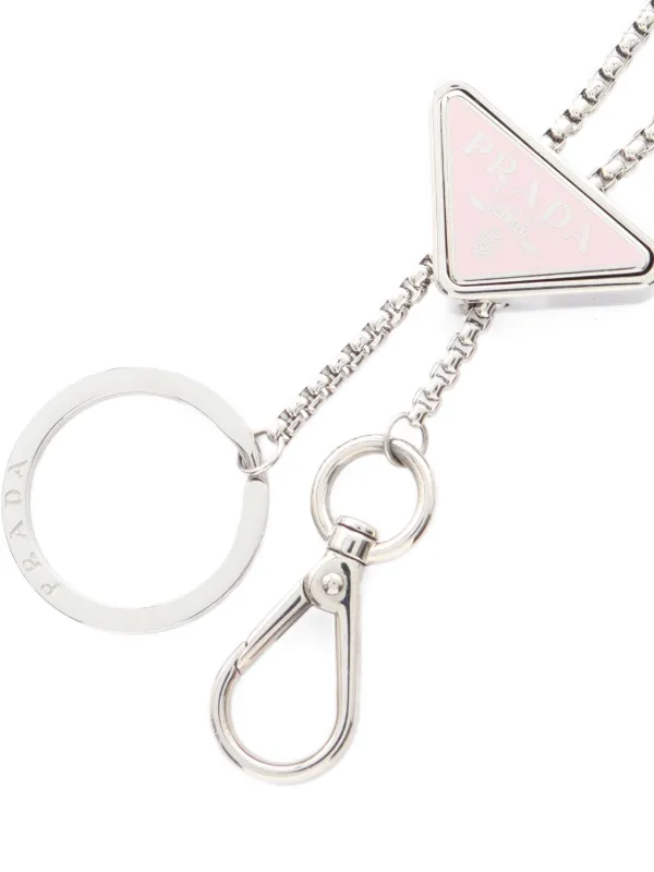 Prada Pre-Owned 2010s logo-engraved Necklace | Silver | FARFETCH