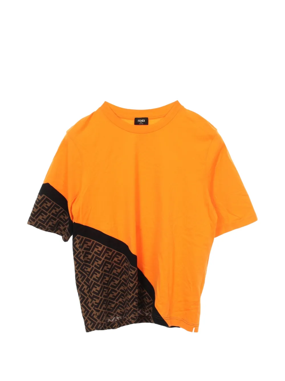 Fendi Pre-Owned 2010s Zucca short-sleeved cotton T-shirt - Orange