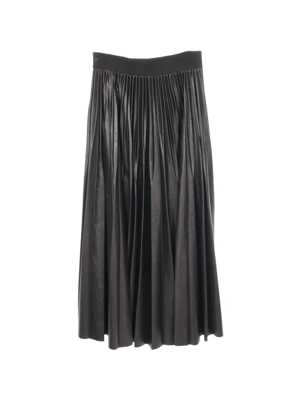 Givenchy Pre-Owned 2010s logo-waistband pleated skirt - Nero