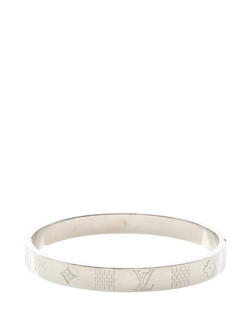 Louis Vuitton Pre-Owned Damier Staple bangle - Argento