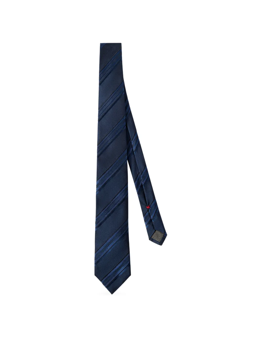 Brunello Cucinelli textured striped tie - Blu
