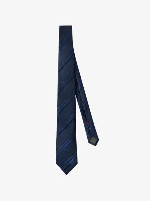 Brunello Cucinelli textured striped silk tie