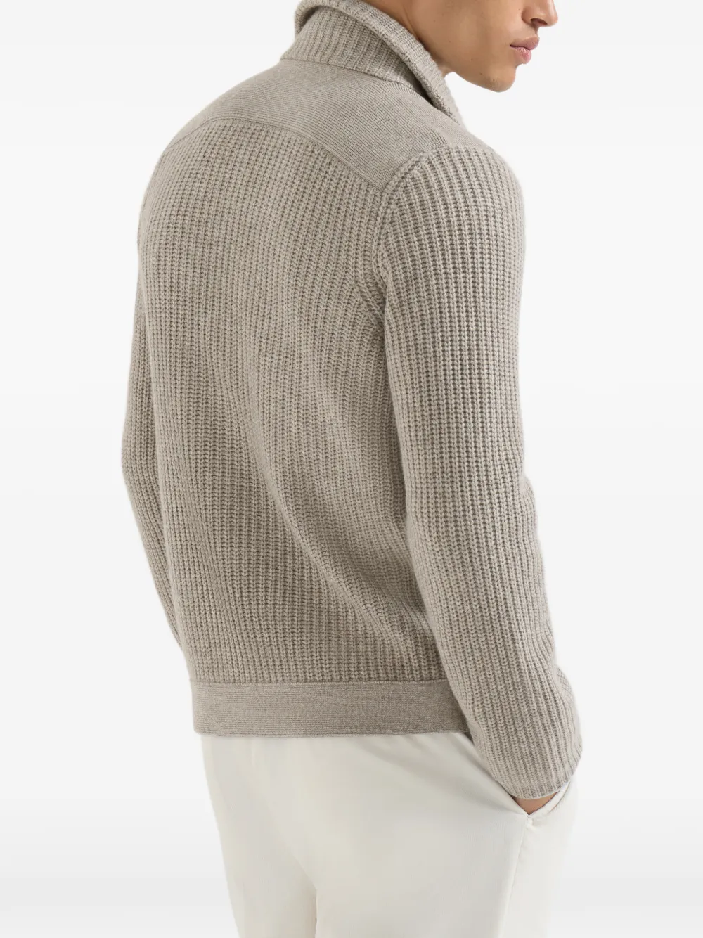 Brunello Cucinelli Vest met gekerfde revers Beige