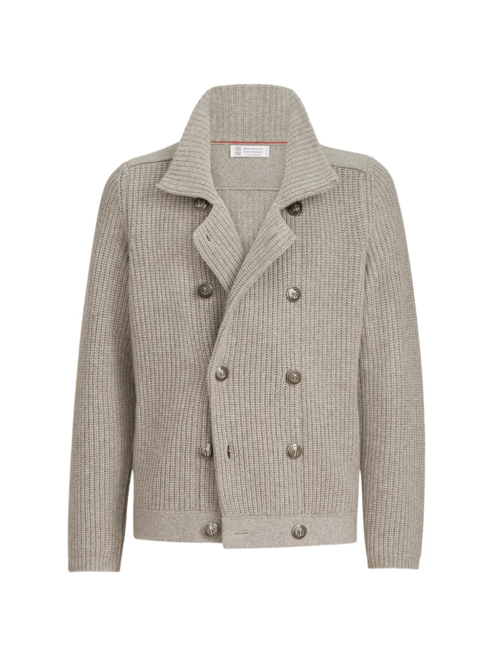 Brunello Cucinelli notch-lapel cardigan - Nude