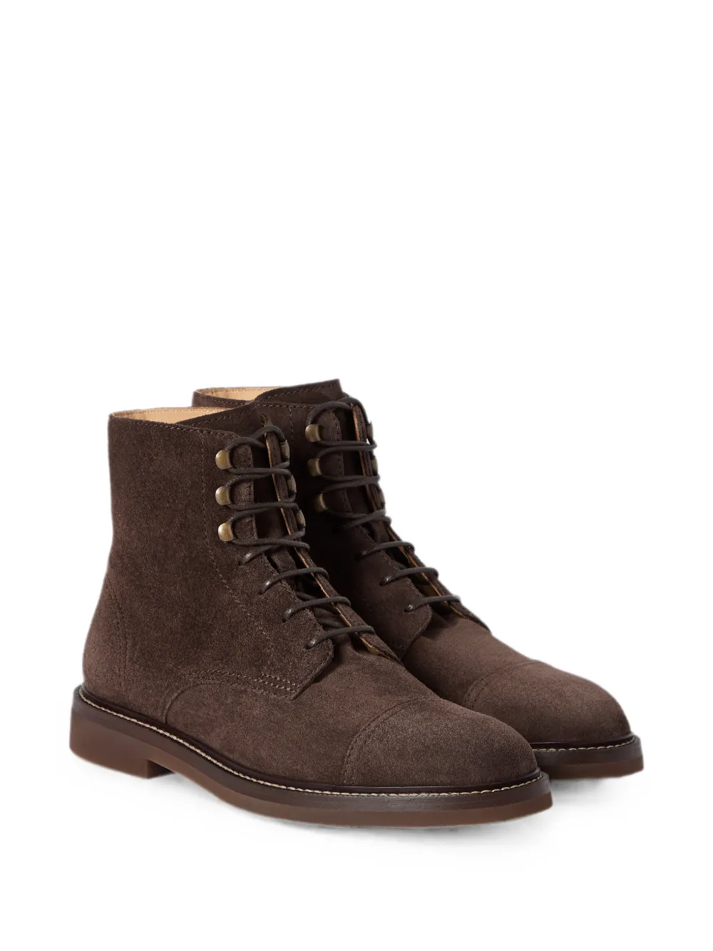 Brunello Cucinelli suede boots Bruin