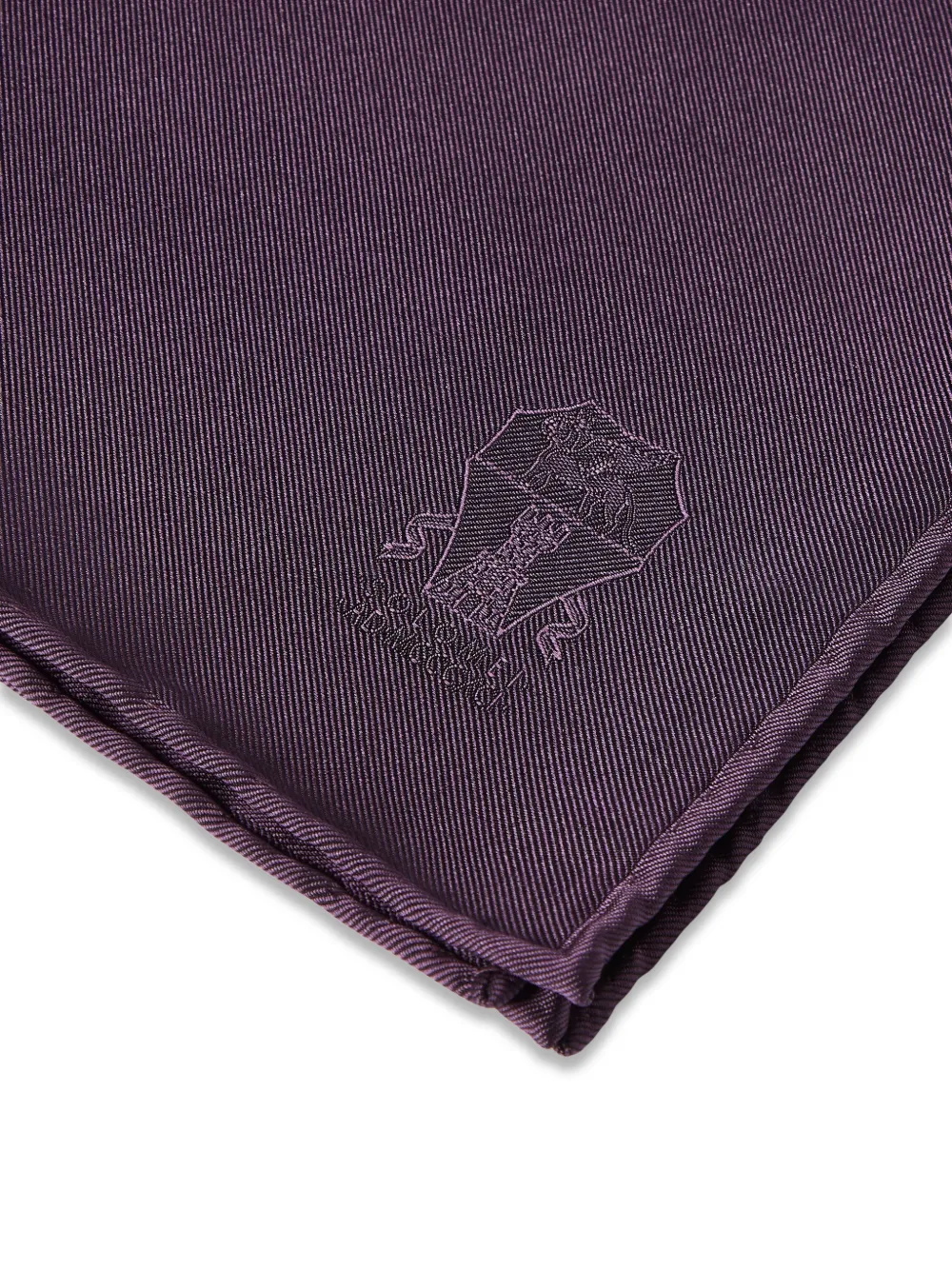 Brunello Cucinelli Zijden pochet met logo-print Paars