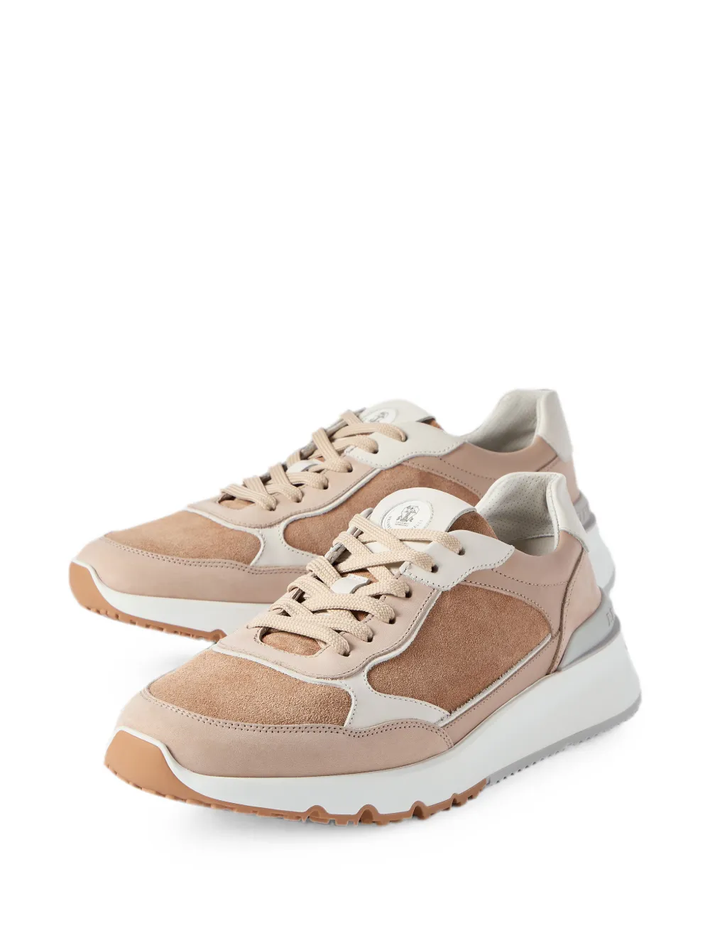 Brunello Cucinelli nubuck and suede runners Beige