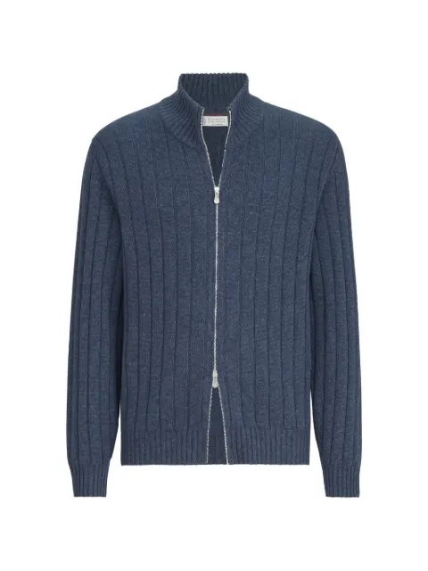 Brunello Cucinelli cardigan en cachemire à col zippé
